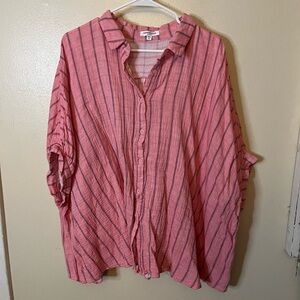 Annie Pink Striped Blouse
